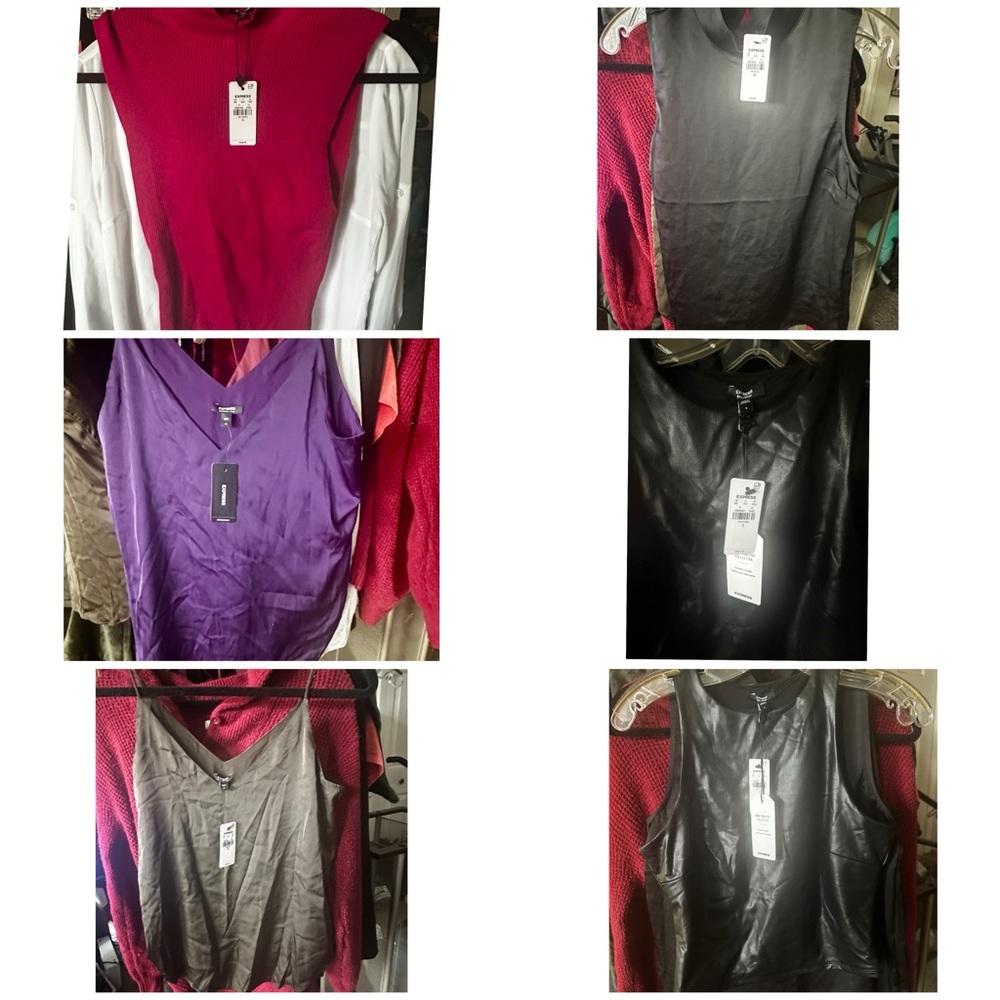 Express Bundle NWT Five Nice Tops in Assorted Colors, Cocktail Attire